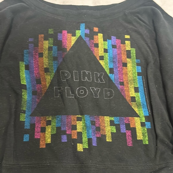 Chaser Sweaters - EUC•Chaser Brand vintage production, off the shoulder Pink Floyd sweatshirt.